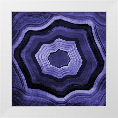 Agate rings Purple White Modern Wood Framed Art Print by Grey, Jace