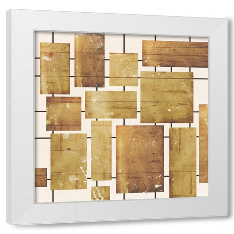 Wood Blocks White Modern Wood Framed Art Print by Grey, Jace