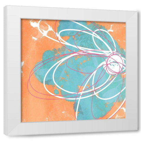 Summer Scribble Two White Modern Wood Framed Art Print by Grey, Jace