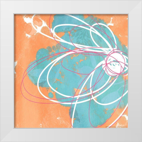 Summer Scribble Two White Modern Wood Framed Art Print by Grey, Jace