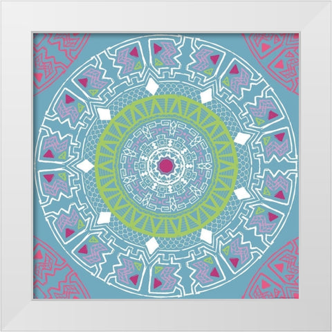 Mandala Wine White Modern Wood Framed Art Print by Grey, Jace