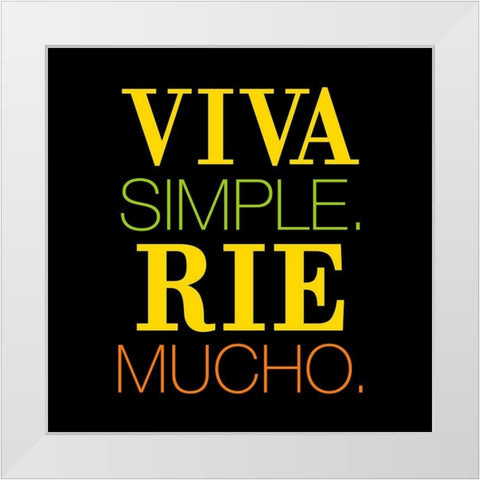 Viva Rie White Modern Wood Framed Art Print by Grey, Jace