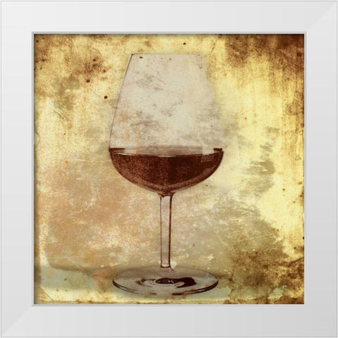 Wine glass White Modern Wood Framed Art Print by Grey, Jace