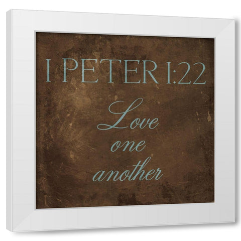 Love One Another Brown White Modern Wood Framed Art Print by Grey, Jace