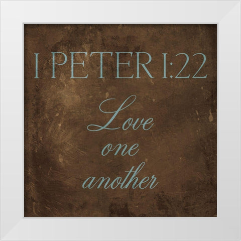 Love One Another Brown White Modern Wood Framed Art Print by Grey, Jace