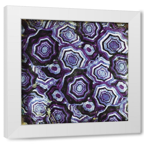 Mix Of Purple Chips White Modern Wood Framed Art Print by Grey, Jace