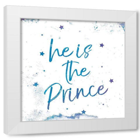 Prince White Modern Wood Framed Art Print by Grey, Jace