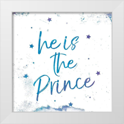 Prince White Modern Wood Framed Art Print by Grey, Jace