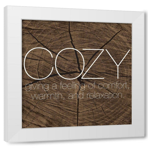 COZY White Modern Wood Framed Art Print by Grey, Jace