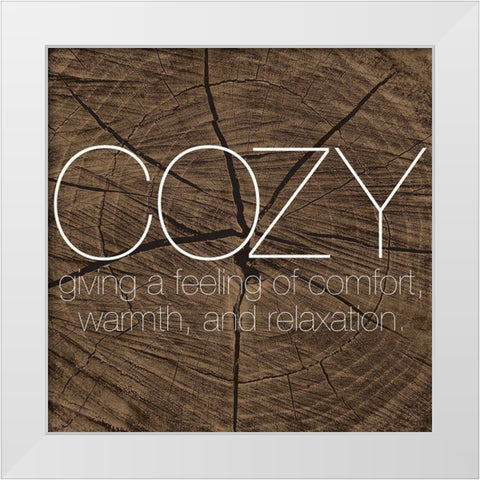 COZY White Modern Wood Framed Art Print by Grey, Jace