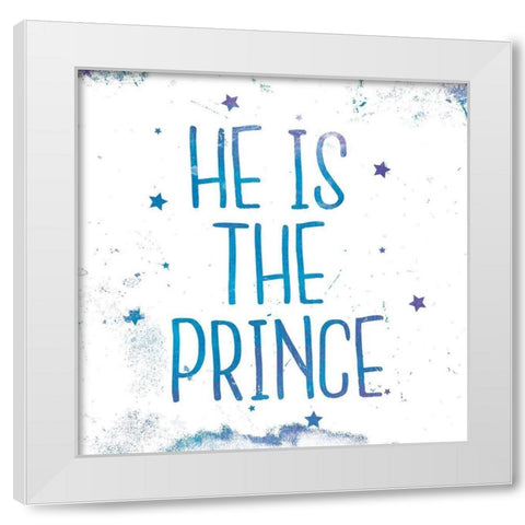 The Prince White Modern Wood Framed Art Print by Grey, Jace