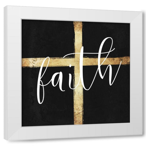 Faith White Modern Wood Framed Art Print by Grey, Jace