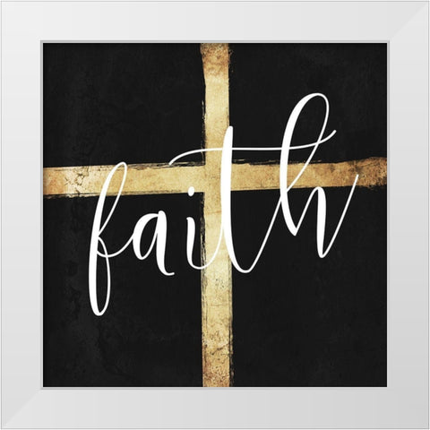 Faith White Modern Wood Framed Art Print by Grey, Jace