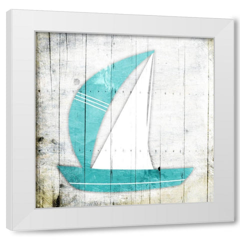 Sail Boat White Modern Wood Framed Art Print by Grey, Jace
