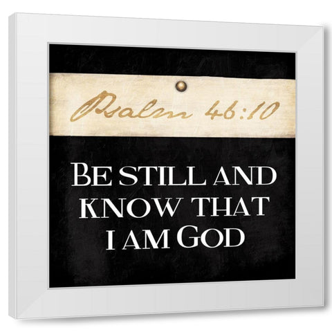 Be Still White Modern Wood Framed Art Print by Grey, Jace