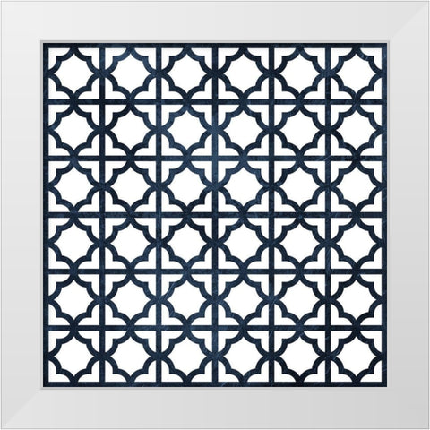 Blue glass Clean White Modern Wood Framed Art Print by Grey, Jace