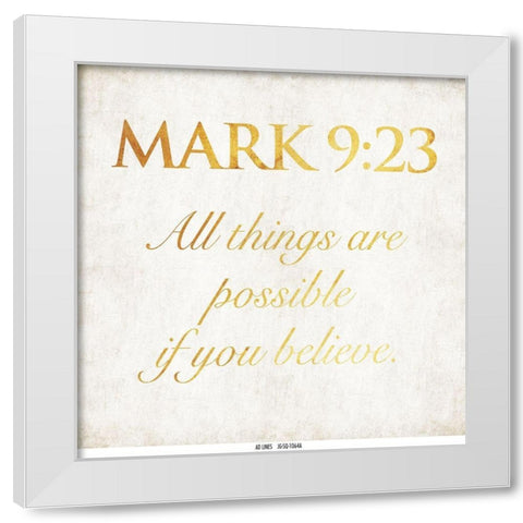 Mark White Modern Wood Framed Art Print by Grey, Jace