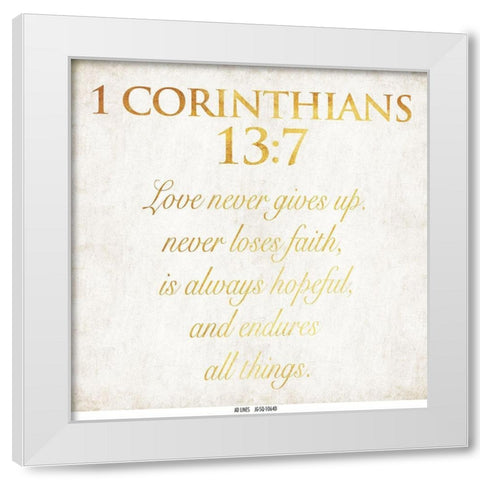 Corinthians White Modern Wood Framed Art Print by Grey, Jace