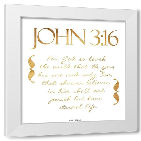 So Loved White Modern Wood Framed Art Print by Grey, Jace