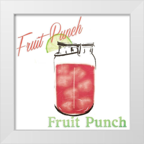 Fruit Punch Jar White Modern Wood Framed Art Print by Grey, Jace
