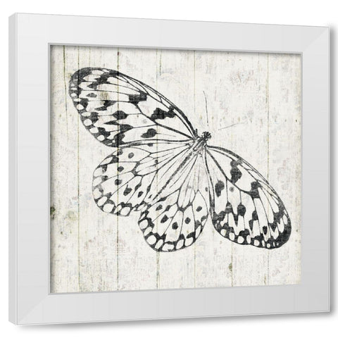 Butterfly Board White Modern Wood Framed Art Print by Grey, Jace
