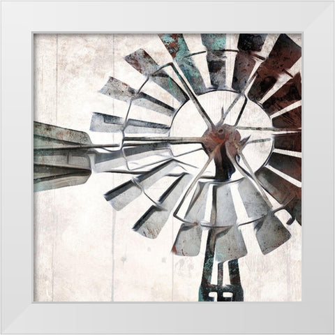 Mechanical Breeze White Modern Wood Framed Art Print by Grey, Jace