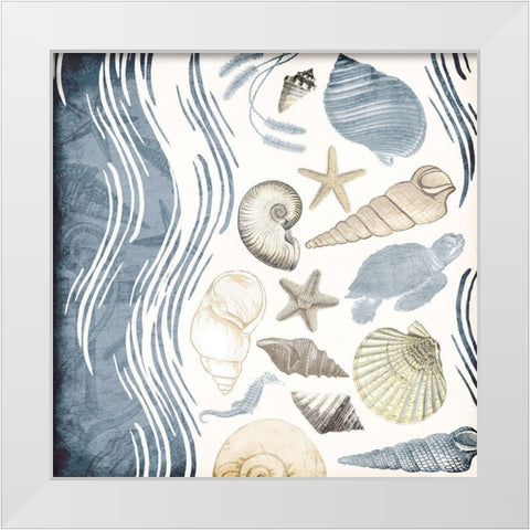 Coastal Waves White Modern Wood Framed Art Print by Grey, Jace