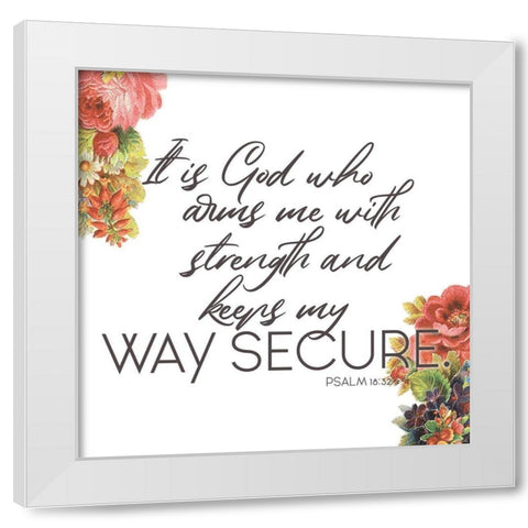 Way Secure White Modern Wood Framed Art Print by Grey, Jace