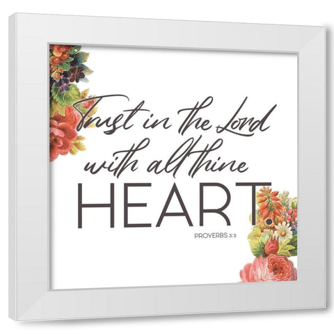 All Thin Heart White Modern Wood Framed Art Print by Grey, Jace