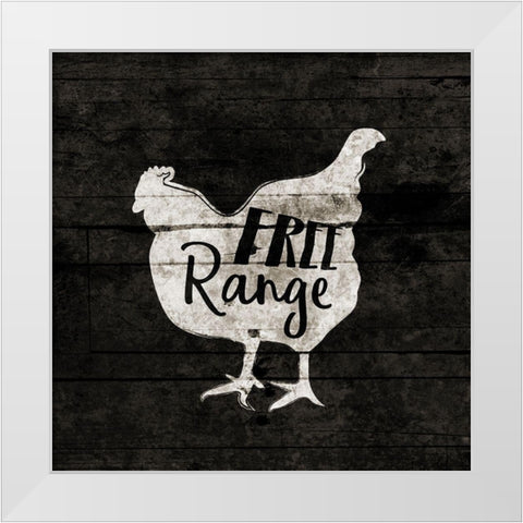 Free Range White Modern Wood Framed Art Print by Grey, Jace