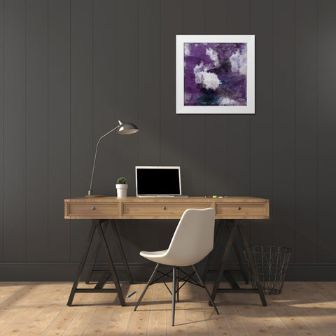 Purple Atmosphere 1 White Modern Wood Framed Art Print by Grey, Jace