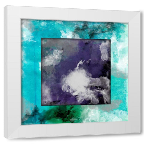 Watercolor Border White Modern Wood Framed Art Print by Grey, Jace