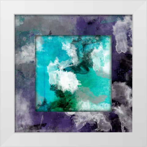 Watercolor Border Mate White Modern Wood Framed Art Print by Grey, Jace