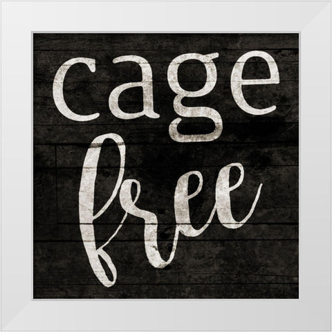 Cage Free White Modern Wood Framed Art Print by Grey, Jace