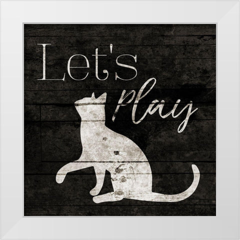 Lets Play White Modern Wood Framed Art Print by Grey, Jace
