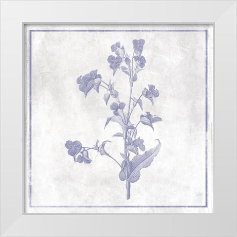 Monochrome Floral Lavender 1 White Modern Wood Framed Art Print by Grey, Jace