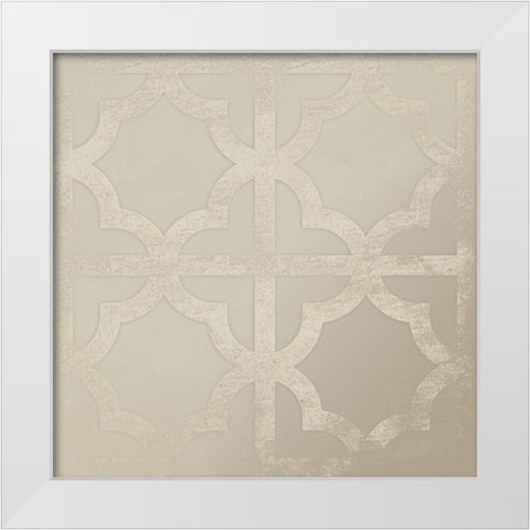 Cream Fence 1 White Modern Wood Framed Art Print by Grey, Jace