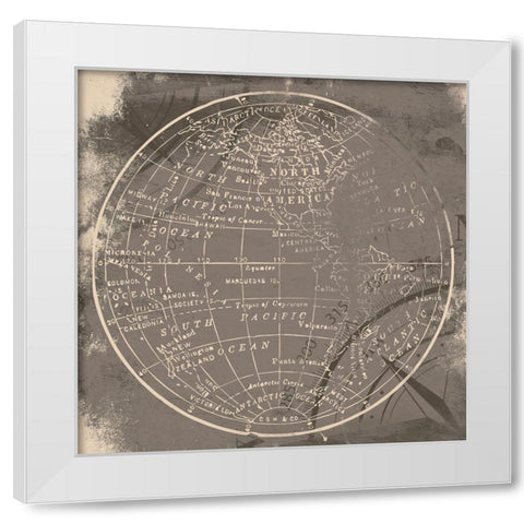 Matte World Side A White Modern Wood Framed Art Print by Grey, Jace