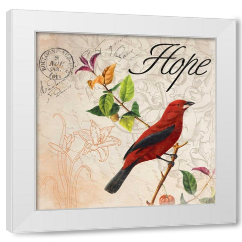 Bird 3 White Modern Wood Framed Art Print by Grey, Jace