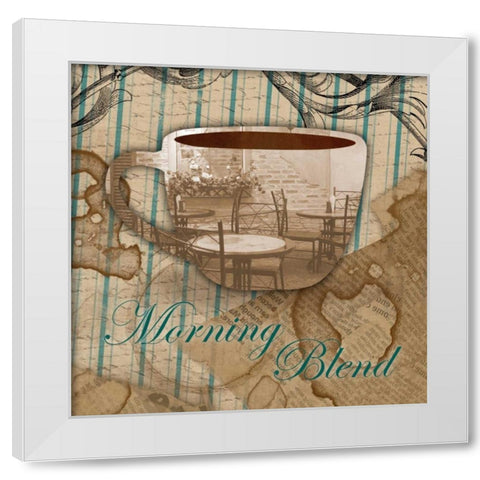 Morning Blend White Modern Wood Framed Art Print by Grey, Jace