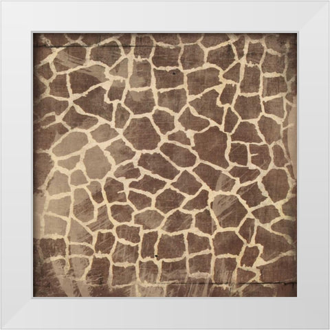 Giraffe White Modern Wood Framed Art Print by Grey, Jace