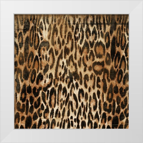 Leopard Pattern White Modern Wood Framed Art Print by Grey, Jace