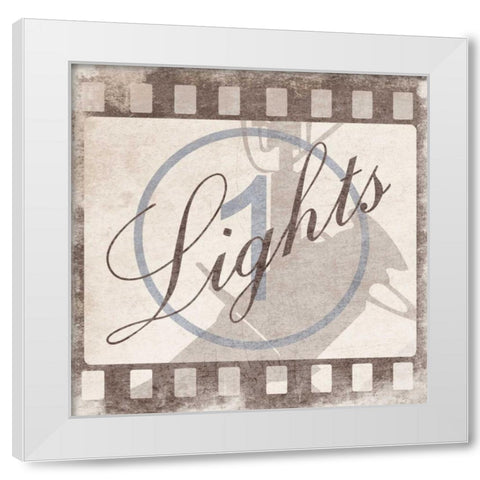 Lights White Modern Wood Framed Art Print by Grey, Jace