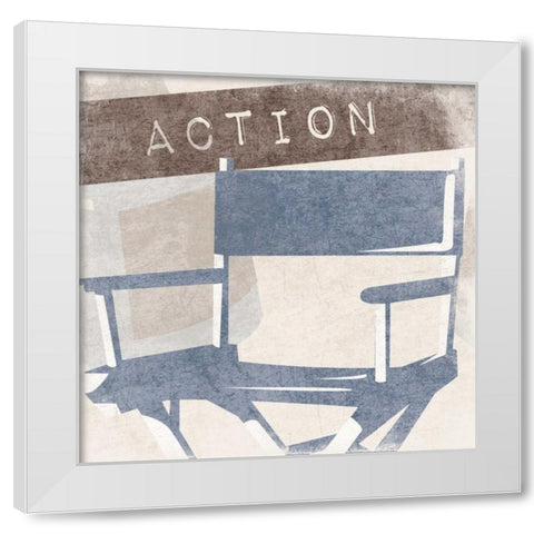 Action White Modern Wood Framed Art Print by Grey, Jace