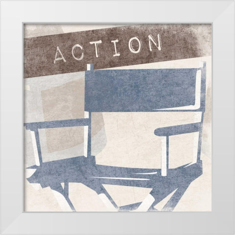 Action White Modern Wood Framed Art Print by Grey, Jace
