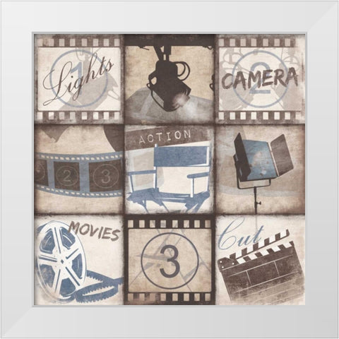 Cinema 9patch White Modern Wood Framed Art Print by Grey, Jace