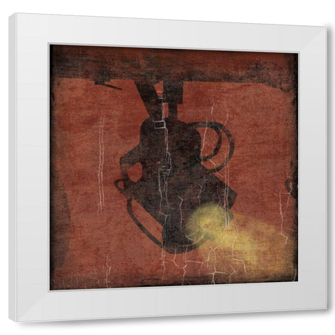 Cinema red White Modern Wood Framed Art Print by Grey, Jace