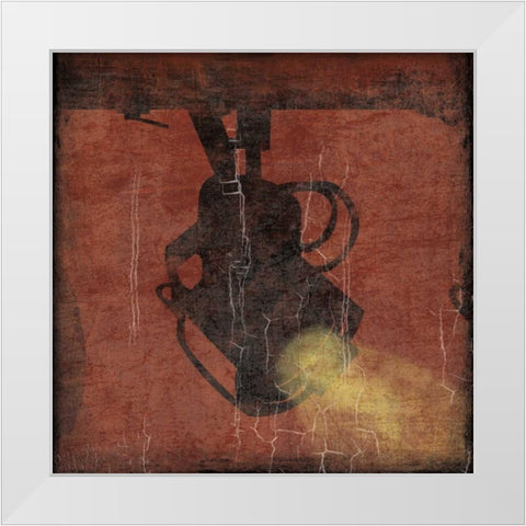 Cinema red White Modern Wood Framed Art Print by Grey, Jace