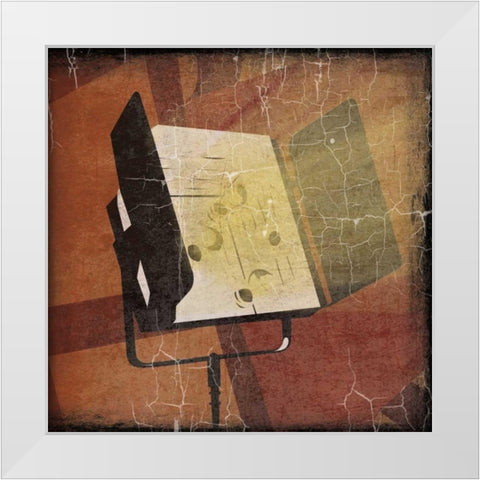 Cinema red White Modern Wood Framed Art Print by Grey, Jace