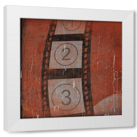 Cinema red White Modern Wood Framed Art Print by Grey, Jace